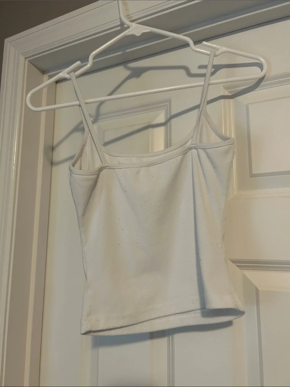 White Lace Bow Spaghetti-Strap Tank Top - Picture 2 of 2
